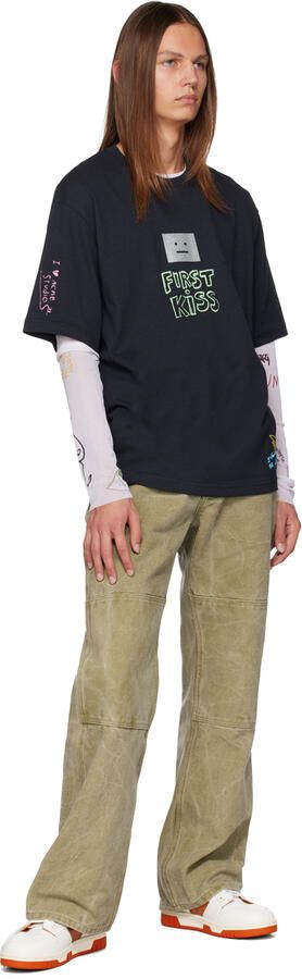 Acne Studios White & Orange Low Top Sneakers - Picture 4