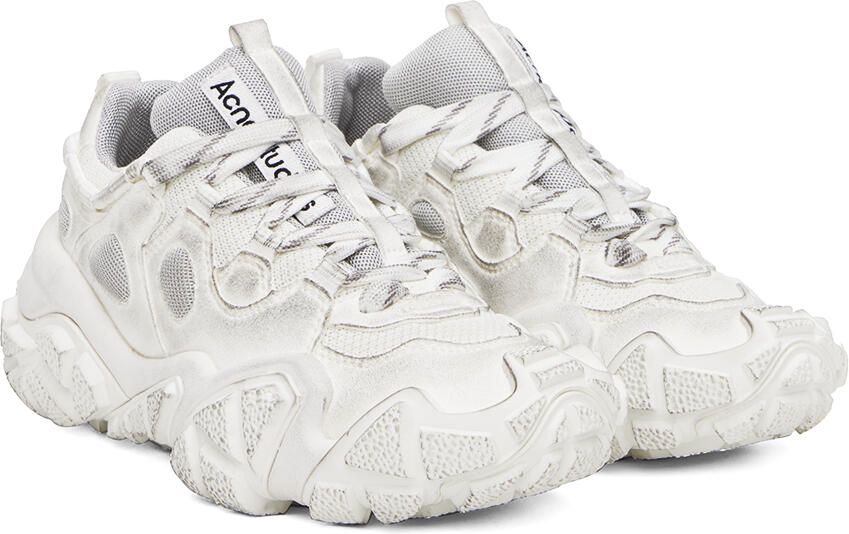 Acne Studios White Chunky Mesh Sneakers - Picture 2