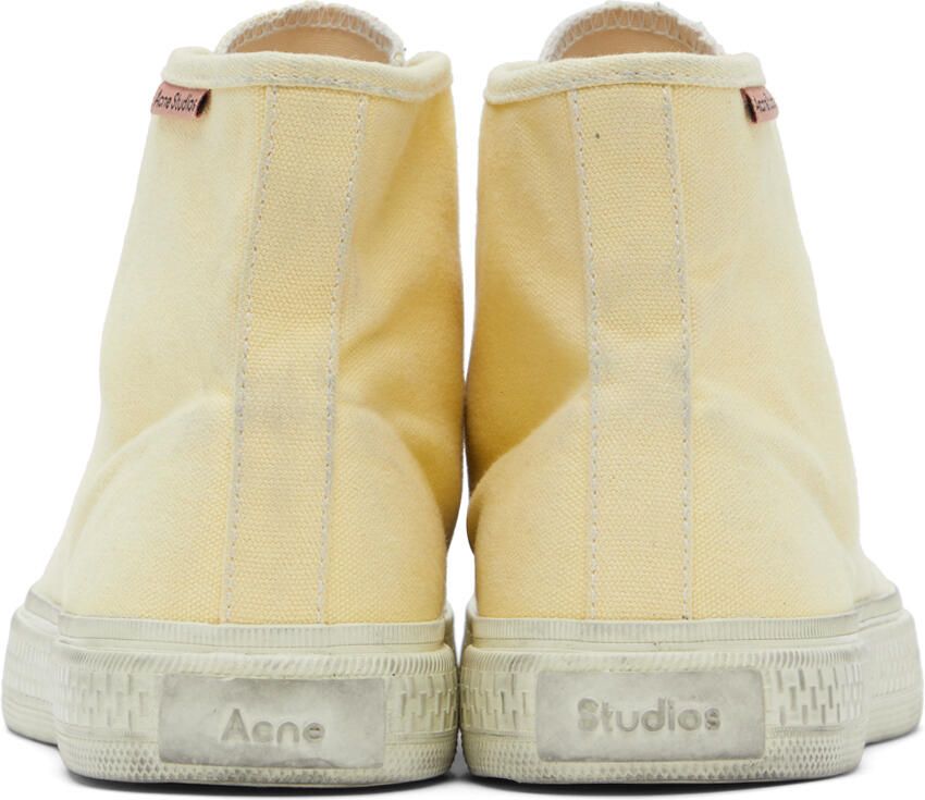 Acne Studios Yellow Ballow Tumbled High Sneakers