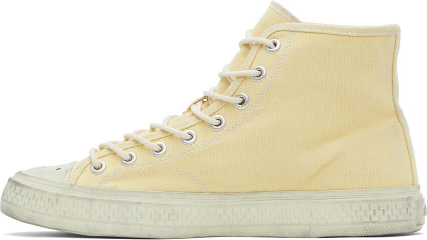 Acne Studios Yellow Ballow Tumbled High Sneakers - Picture 3