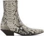 Acne Studios Beige Snake Ankle Boots - Thumbnail 1