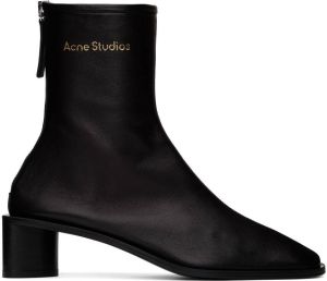 Acne Studios Black Branded Logo Boots