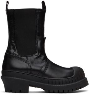 Acne Studios Black Leather Chelsea Boots