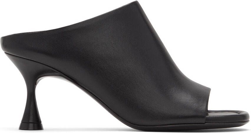 Acne Studios Black Leather Heeled Sandals