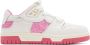 Acne Studios White & Pink Leather Low Top Sneakers - Thumbnail 1