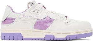 Acne Studios White & Purple Low-Top Sneakers
