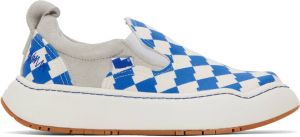 ADER error Blue & White Check Sneakers