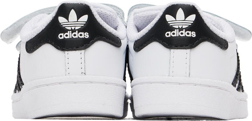 Adidas Kids Baby White & Black Superstar Sneakers - Picture 2