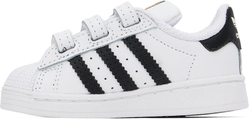 Adidas Kids Baby White & Black Superstar Sneakers - Picture 3