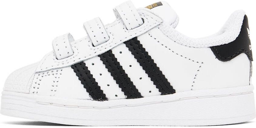 Adidas Kids Baby White & Black Superstar Sneakers - Picture 2