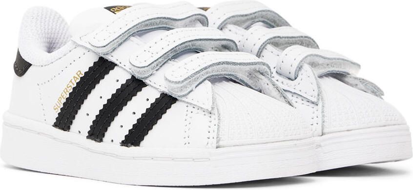 Adidas Kids Baby White & Black Superstar Sneakers - Picture 3