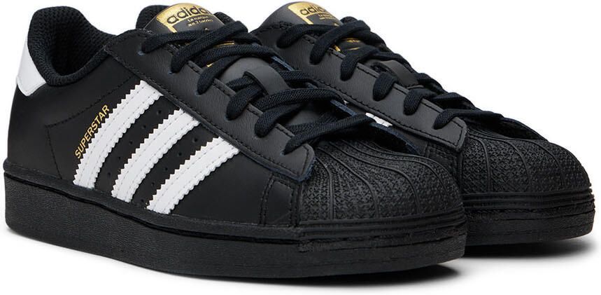 Adidas Kids Black Superstar Sneakers - Picture 2