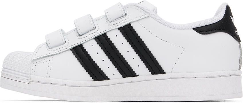 Adidas Kids White & Black Superstar Little Kids Sneakers - Picture 5