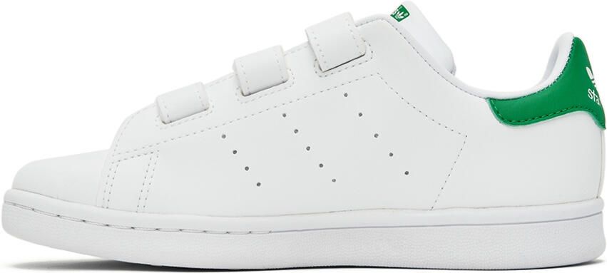 Adidas Kids White & Green Stan Smith Little Kids Sneakers - Picture 3