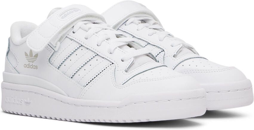 Adidas Kids White Forum Low Big Kids Sneakers - Picture 3