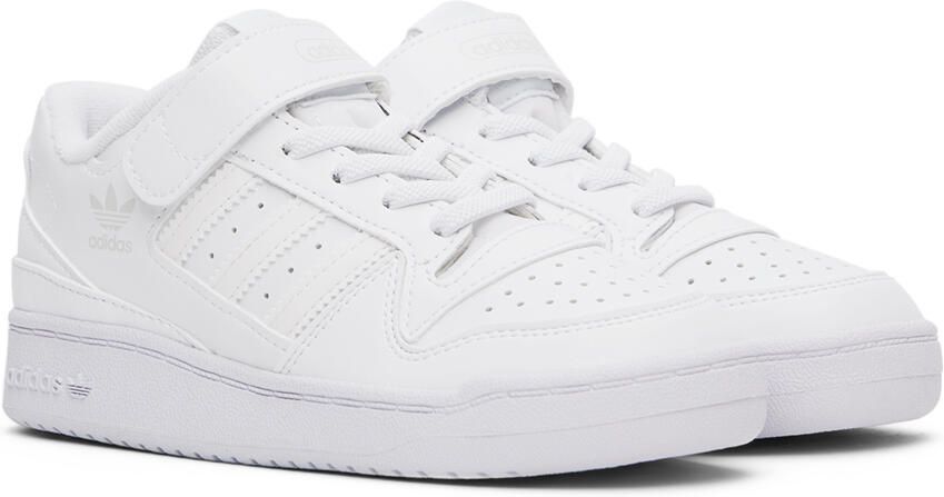Adidas Kids White Forum Low Little Kids Sneakers - Picture 2