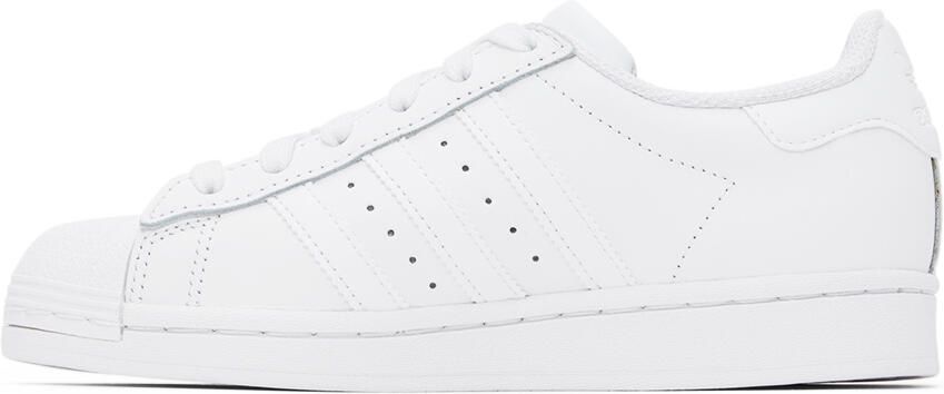 Adidas Kids White Superstar Big Kids Sneakers - Picture 4