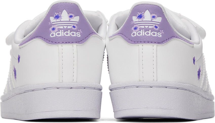 Adidas Kids White Superstar Little Kids Sneakers - Picture 4