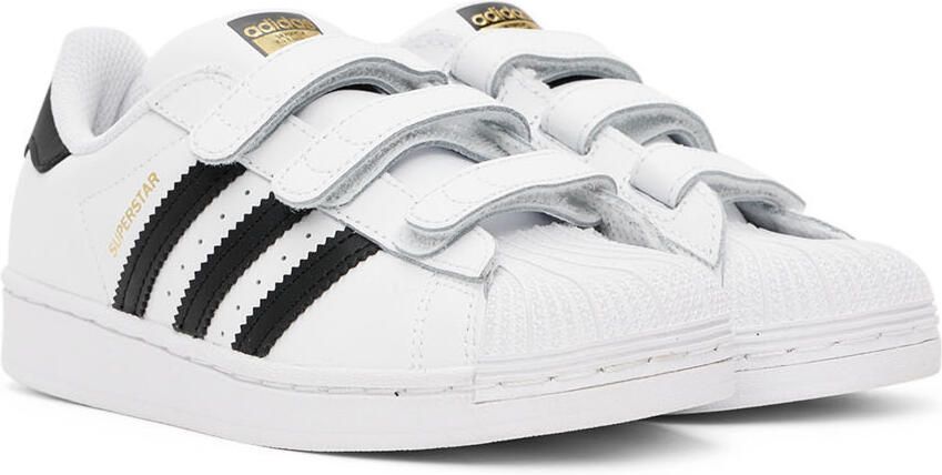 Adidas Kids White & Black Superstar Little Kids Sneakers - Picture 3