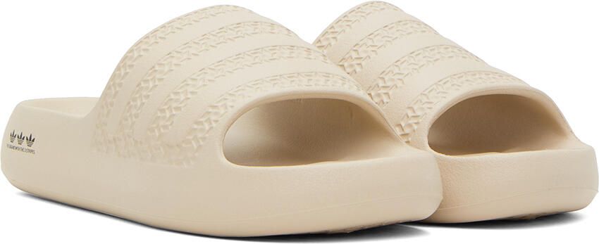 Adidas Originals Beige Adilette Ayoon Slides - Picture 2