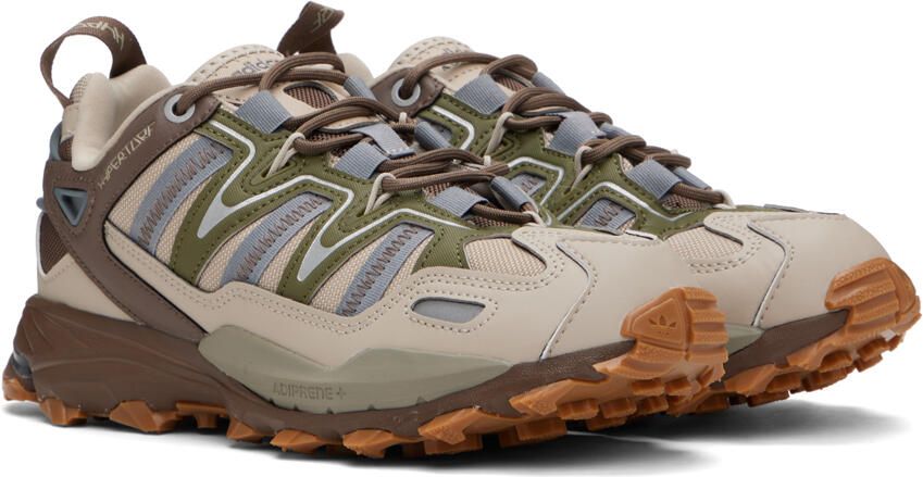 Adidas Originals Beige & Brown Hyperturf Sneakers - Picture 2