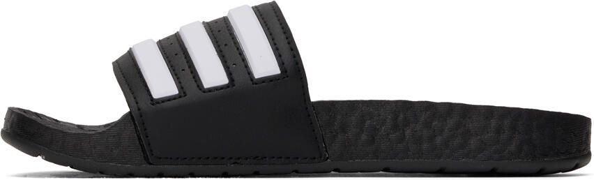 Adidas Originals Black & White Adilette Boost Slides - Picture 4