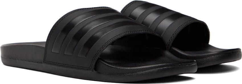 Adidas Originals Black Adilette Comfort Slides - Picture 2