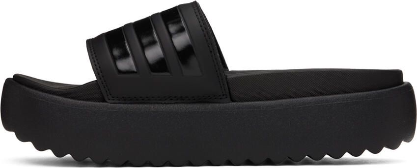 Adidas Originals Black Adilette Platform Slides - Picture 3