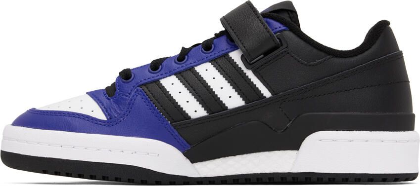 Adidas Originals Black & Blue Forum Low Sneakers - Picture 3