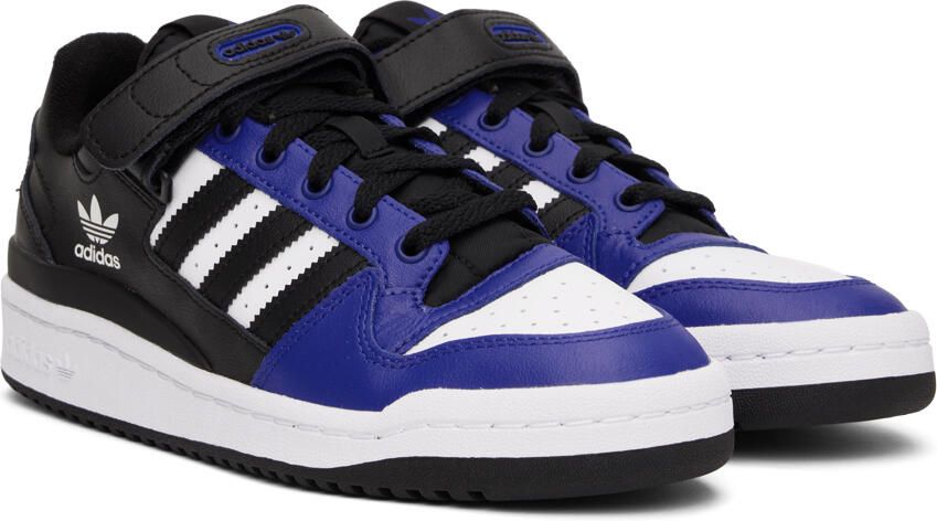 Adidas Originals Black & Blue Forum Low Sneakers - Picture 2