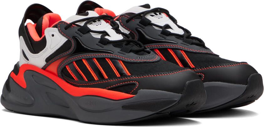 Adidas Originals Black & Red Ozmorph Sneakers - Picture 2