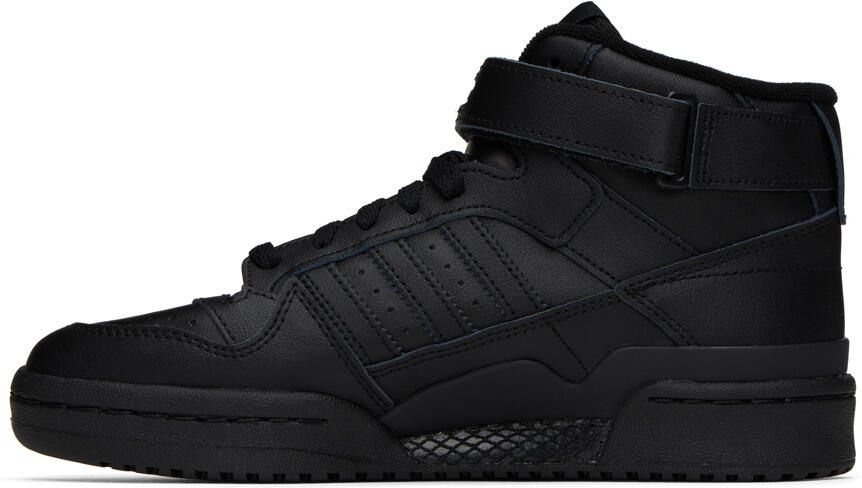 Adidas Originals Black Forum Mid Sneakers - Picture 2