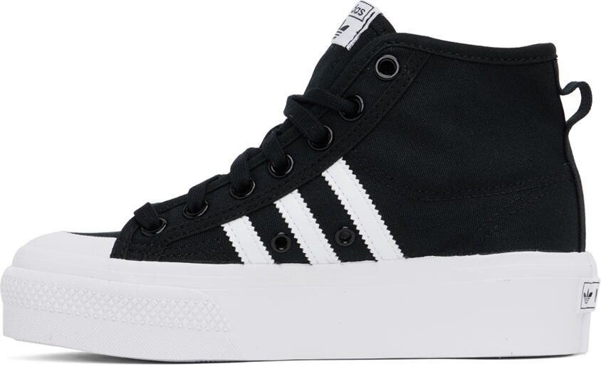 Adidas Originals Black Nizza Platform Mid Sneakers - Picture 3