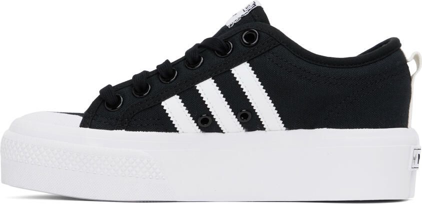 Adidas Originals Black Nizza Platform Sneakers - Picture 3