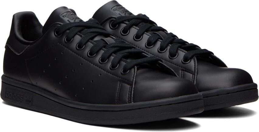 Adidas Originals Black Stan Smith Low-Top Sneakers - Picture 3