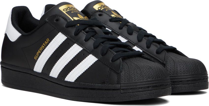 Adidas Originals Black Superstar Sneakers - Picture 2