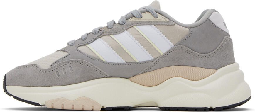 Adidas Originals Gray & Beige Retropy F90 Sneakers - Picture 3