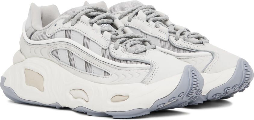 Adidas Originals Gray & White Oznova Sneakers - Picture 2