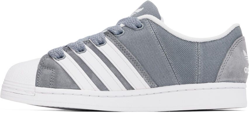 Adidas Originals Gray & White Superstar Supermodified Sneakers - Picture 2