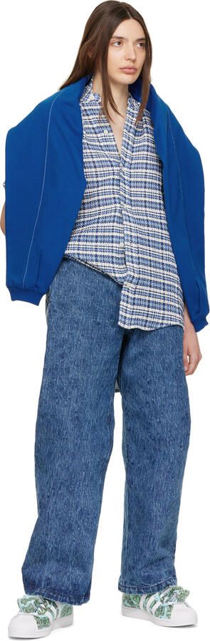 Adidas Originals Green & Blue Jeremy Scott Edition Superstar Sneakers - Picture 4