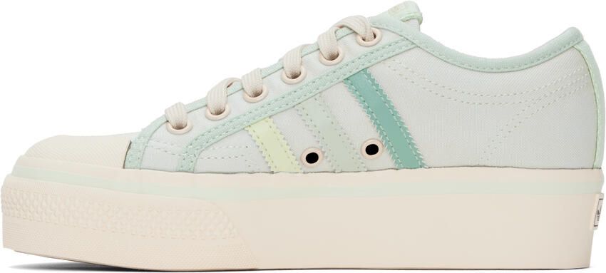 Adidas Originals Green Nizza Platform Sneakers - Picture 3