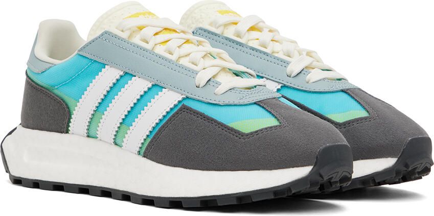 Adidas Originals Gray & Blue Retropy E5 Sneakers - Picture 2