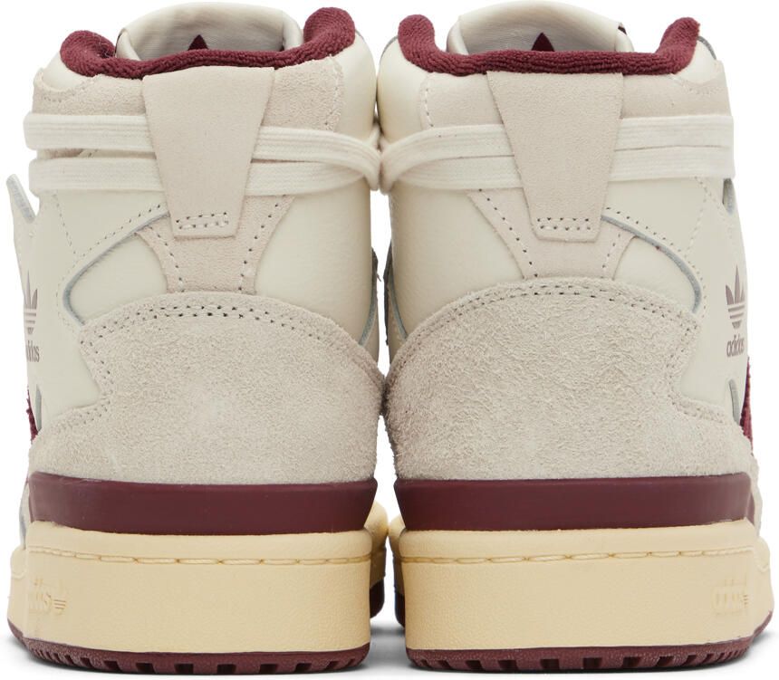 Adidas Originals Off-White & Burgundy Forum 84 Sneakers