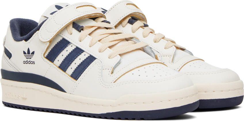 Adidas Originals Off-White & Navy Forum 84 Sneakers - Picture 2