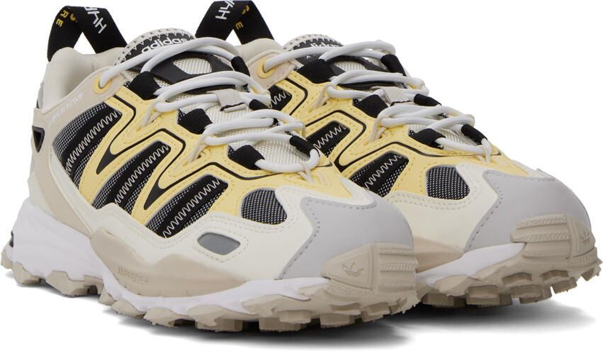 Adidas Originals Off-White & Yellow Hyperturf Sneakers - Picture 2