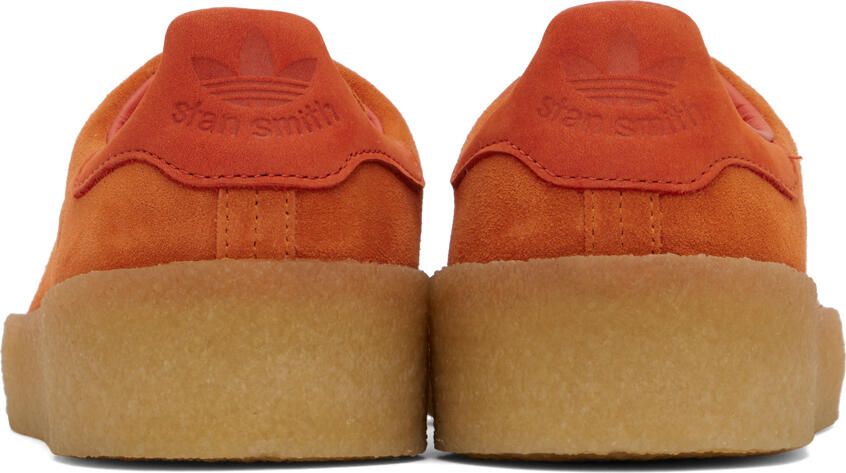 Adidas Originals Orange Stan Smith Crepe Sneakers
