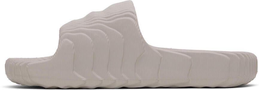 Adidas Originals Taupe Adilette 22 Slides - Picture 3