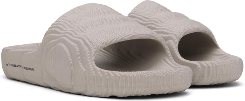 Adidas Originals Taupe Adilette 22 Slides - Picture 2