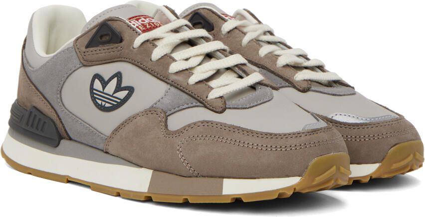 Adidas Originals Taupe & Gray Treziod Sneakers - Picture 2