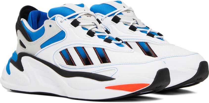 Adidas Originals White & Blue Ozmorph Sneakers - Picture 2